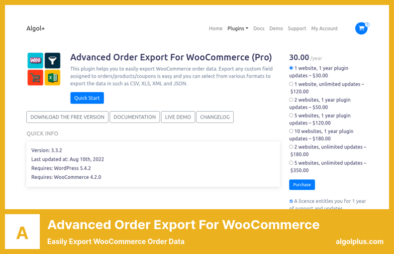 Advanced Order Export For WooCommerce Plugin - Easily Export WooCommerce Order Data