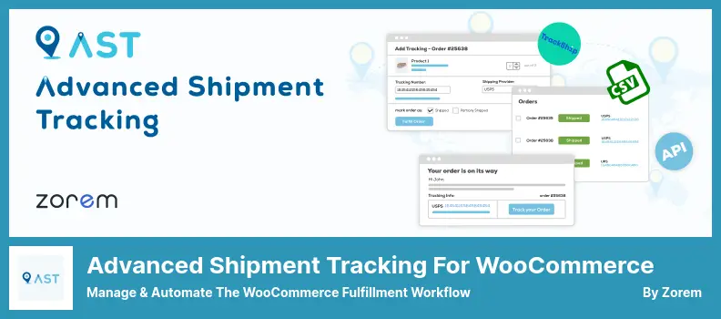Advanced Shipment Tracking for WooCommerce Plugin - Manage & Automate the WooCommerce Fulfillment Workflow