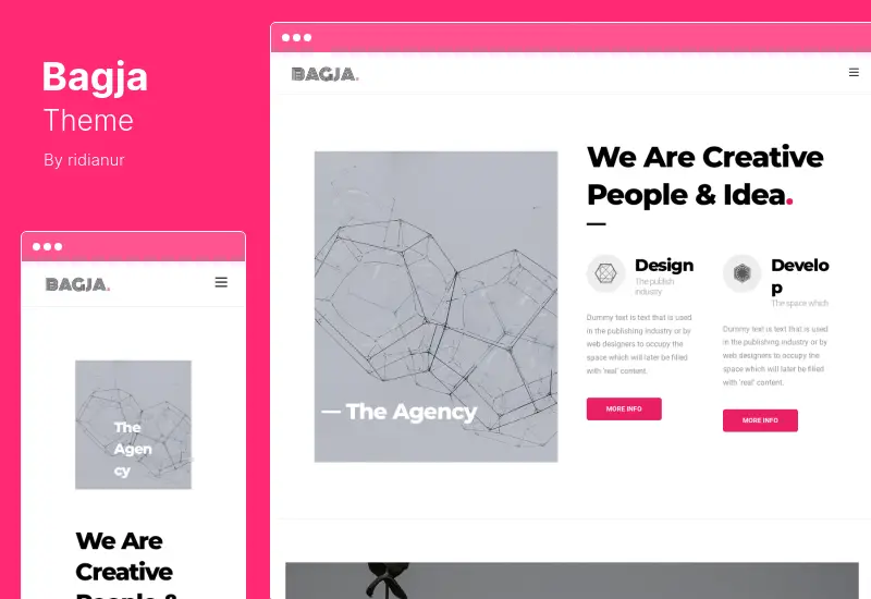 Bagja Theme - Responsive Multi Concept & One Page Portfolio WordPress Theme
