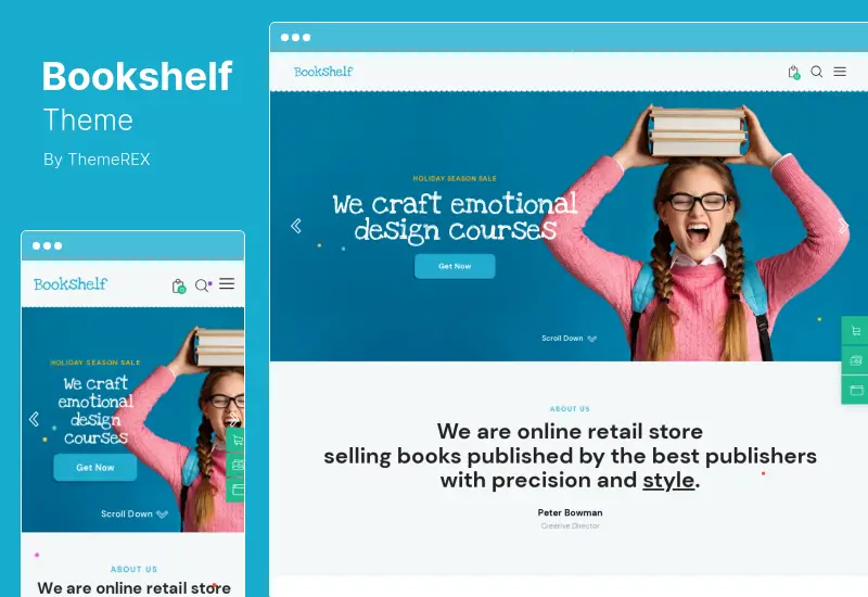 Bookshelf Theme - Books & Media Online Store WordPress Theme