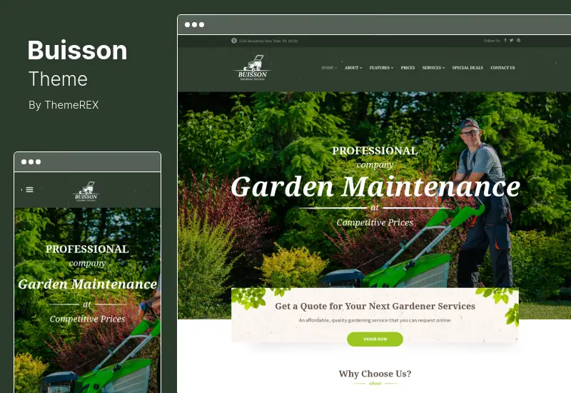Buisson Theme - Gardening & Landscaping Services WordPress Theme