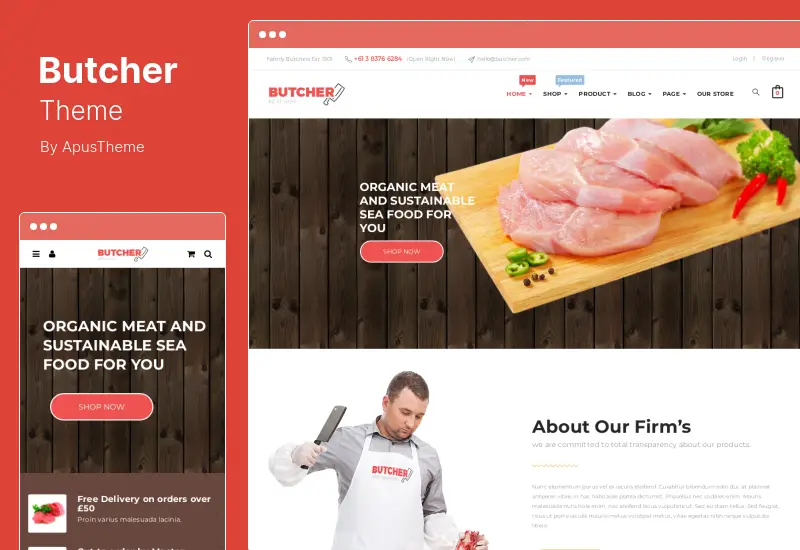 Butcher Theme - Meat Shop WooCommerce WordPress Theme