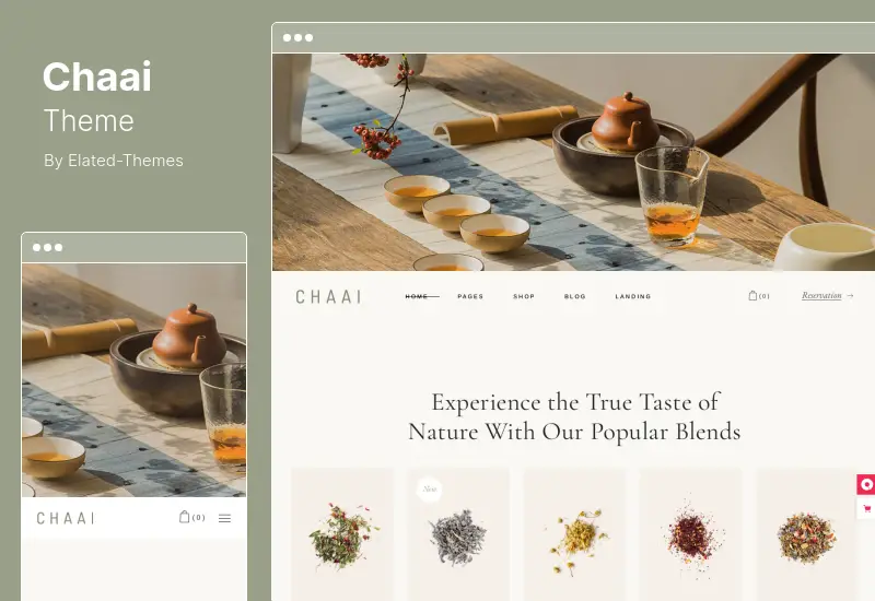 Chaai Theme - Organic Tea Shop WordPress Theme