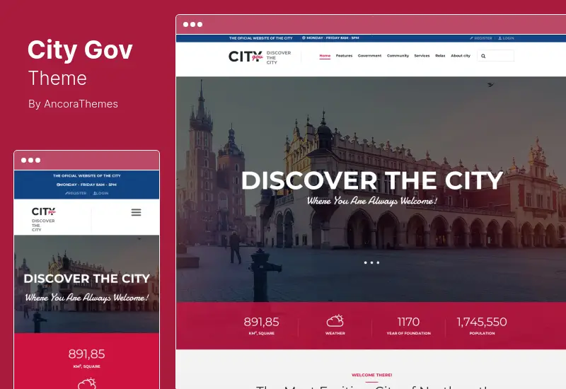 City Gov Theme - City Government & Municipal Portal Political WordPress Theme