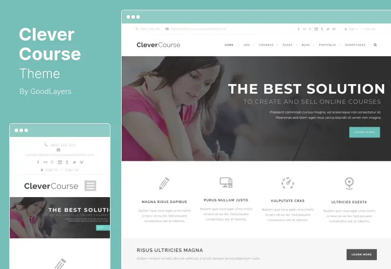 Clever Course Theme - Education and LMS WordPress Theme