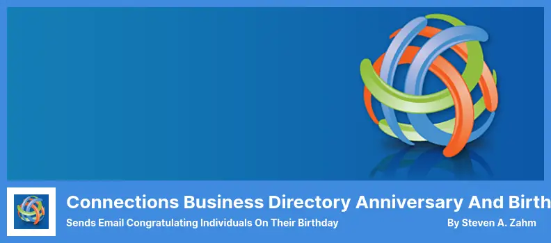 Connections Business Directory Anniversary and Birthday Emails Plugin - Sends Email Congratulating Individuals On Their Birthday