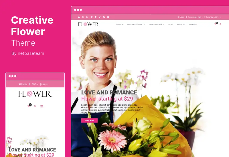 Creative Flower Theme - Creative Flower Woocommerce WordPress Theme