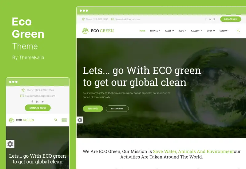 Eco Green Theme - WordPress Theme for  Environment Renewable Energy Company