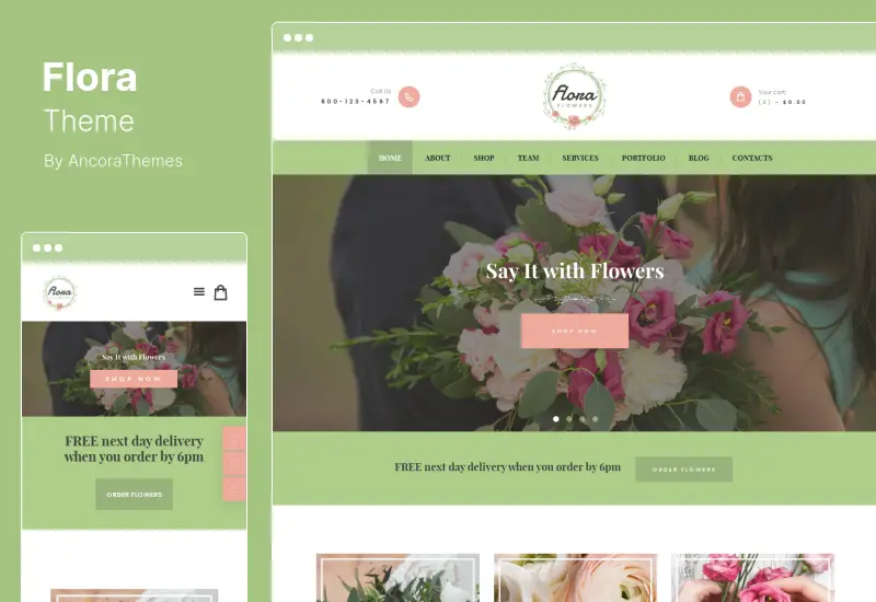 Flora Theme - Flowers Boutique and Florist WordPress Theme