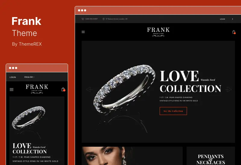 Frank Theme - Jewelry & Watches Online Store WordPress Theme