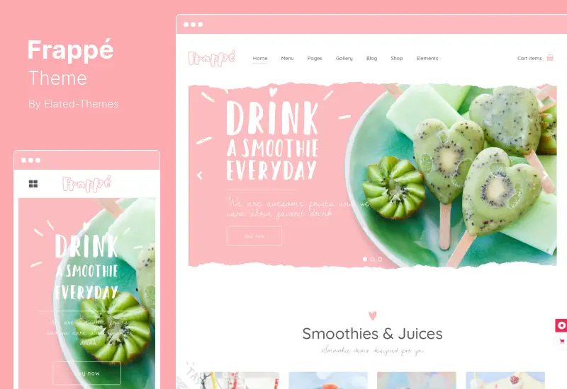 Frappé Theme - Smoothie, Juice Bar and Organic Food WordPress Theme