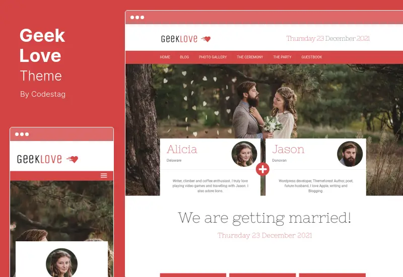GeekLove Theme - A Responsive Wedding WordPress Theme