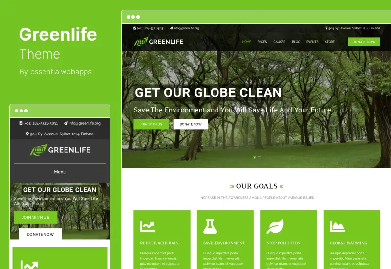 Greenlife Theme - Nature & Environmental WordPress Theme