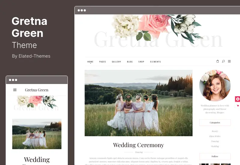 Gretna Green Theme - Wedding WordPress Theme