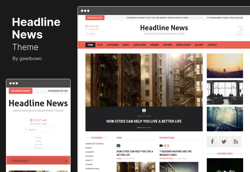 Headline News Theme - Clean and Modern Magazine WordPress Theme