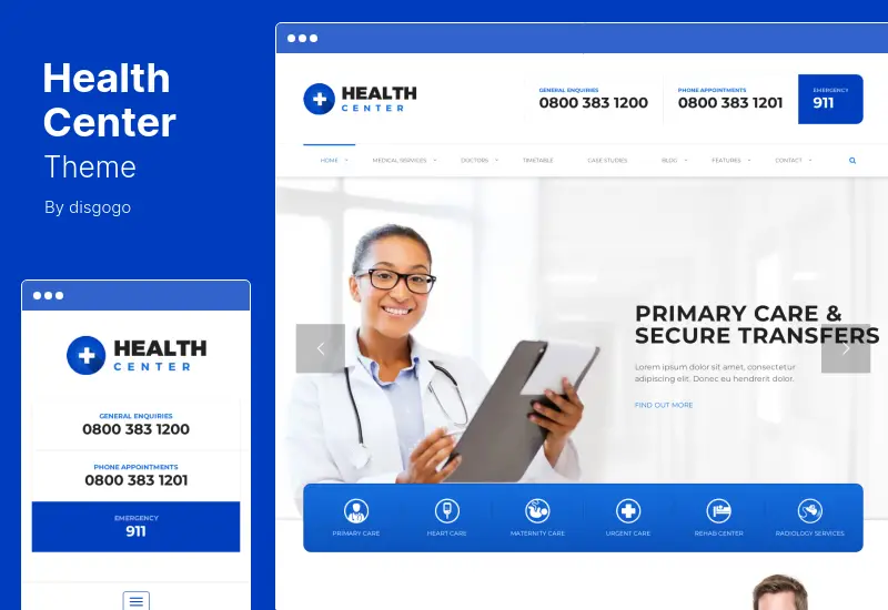 Health Center Theme - Medical WordPress Theme
