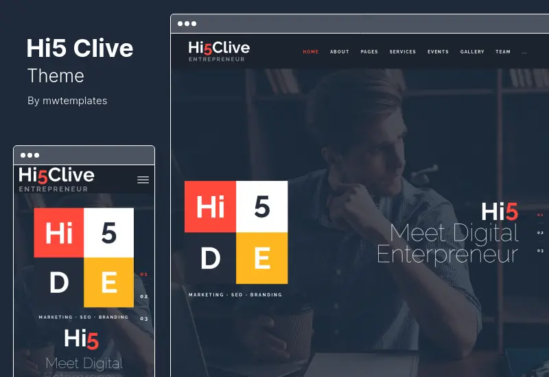 Hi5Clive Theme - Digital Marketing Entrepreneur WordPress Theme