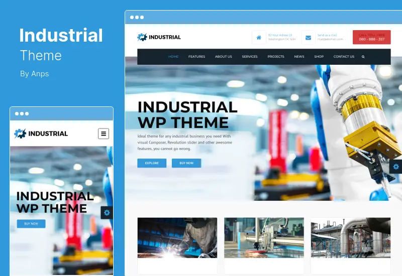 Industrial Theme - Factory Business WordPress Theme