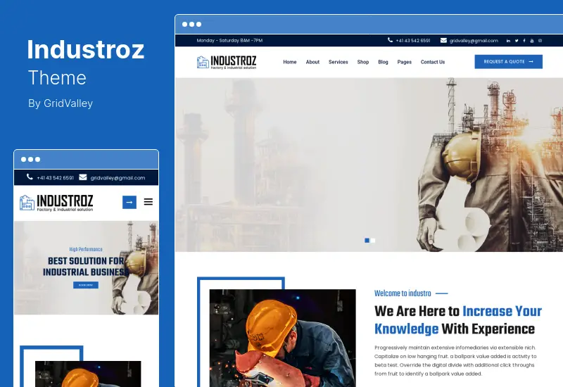 Industroz Theme - Factory & Industrial WordPress Theme