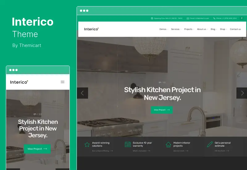 Interico Theme - Interior Design & Architecture WordPress Theme