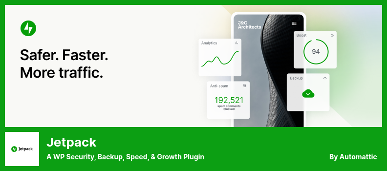 Jetpack Plugin - A WP Security, Backup, Speed, & Growth Plugin