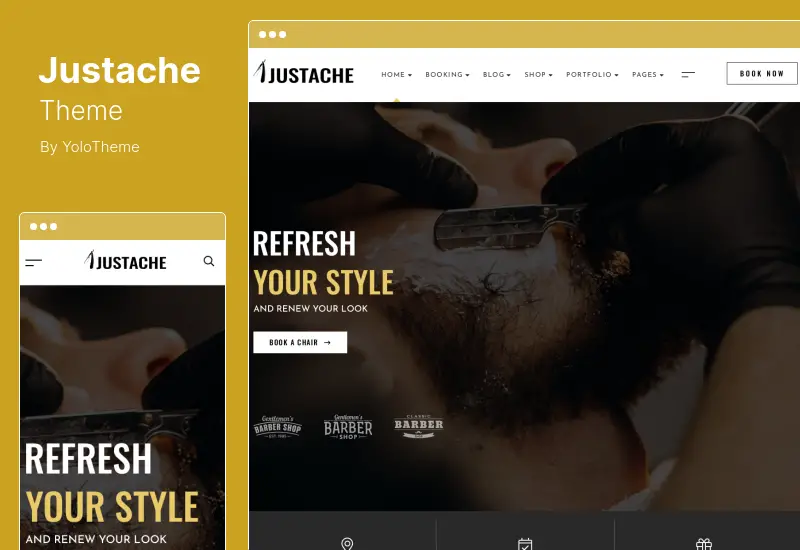 Justache Theme - WordPress Theme for Barbers & Salons