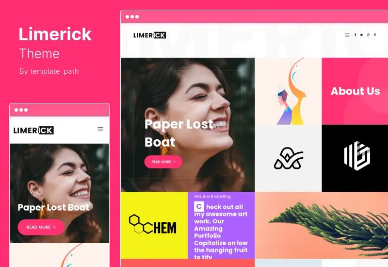 Limerick Theme - A Colorful and Modern Multipurpose Portfolio WordPress Theme