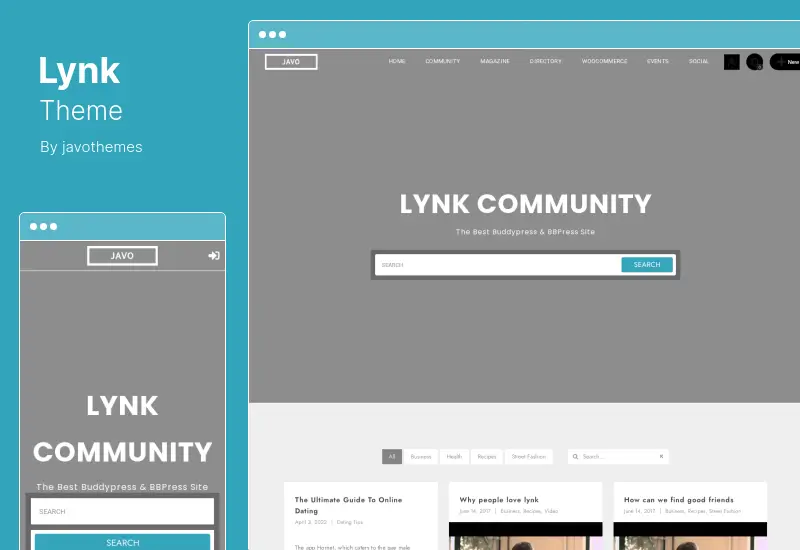Lynk Theme - Social Networking and Community WordPress Theme
