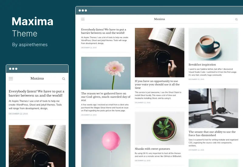Maxima Theme - Minimal Blog & Magazine WordPress Theme