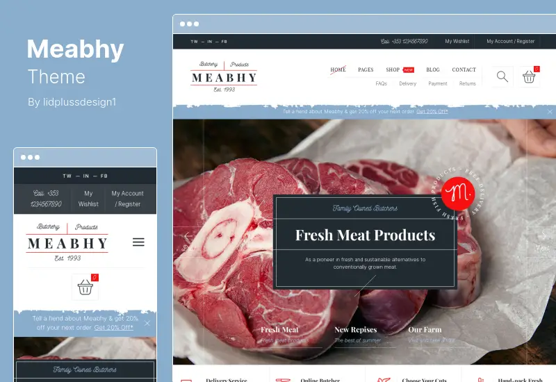 Meabhy Theme - Meat Farm & Food Shop WordPress Theme