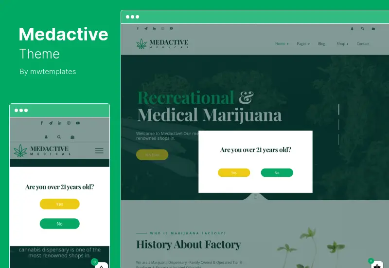 Medactive Theme - Medical Marijuana Dispensary WordPress Theme