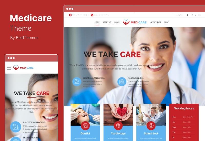 Medicare Theme - Doctor, Medical & Healthcare WordPress Theme