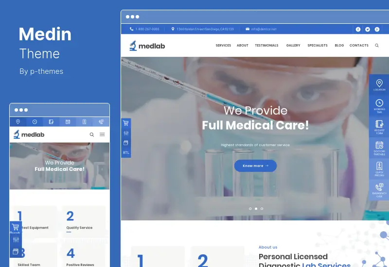 Medin Theme - Medical Center WordPress Theme