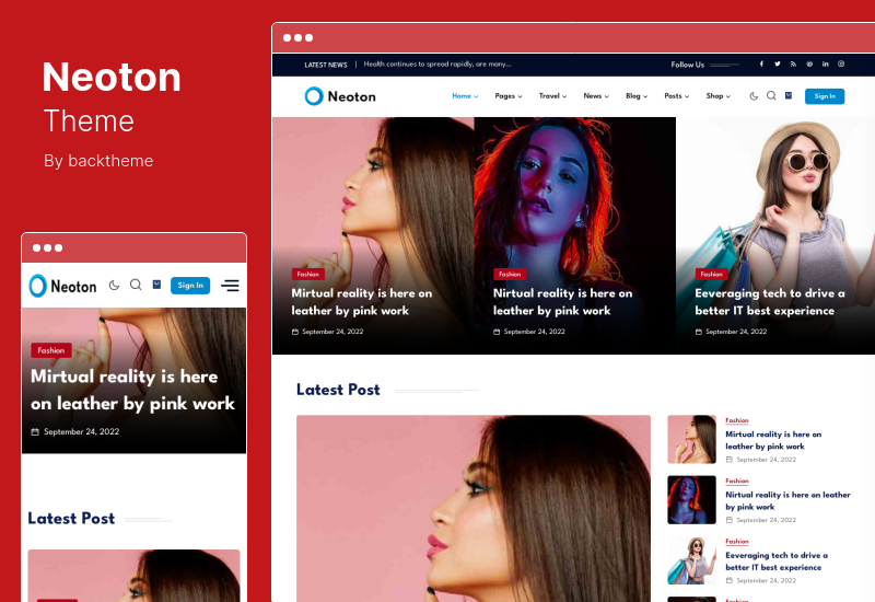 Neoton Theme - News Magazine WordPress Theme