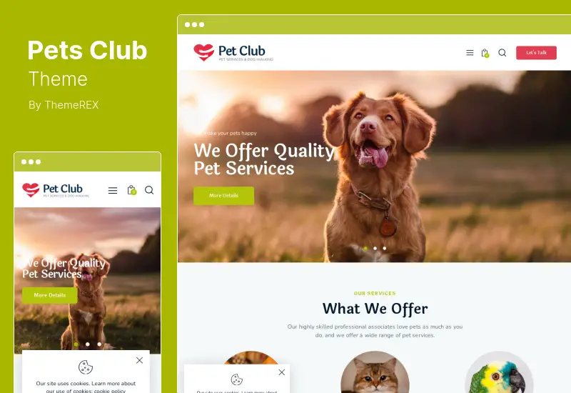 Pets Club Theme - Pet Shop & Breeding Veterinary WordPress Theme