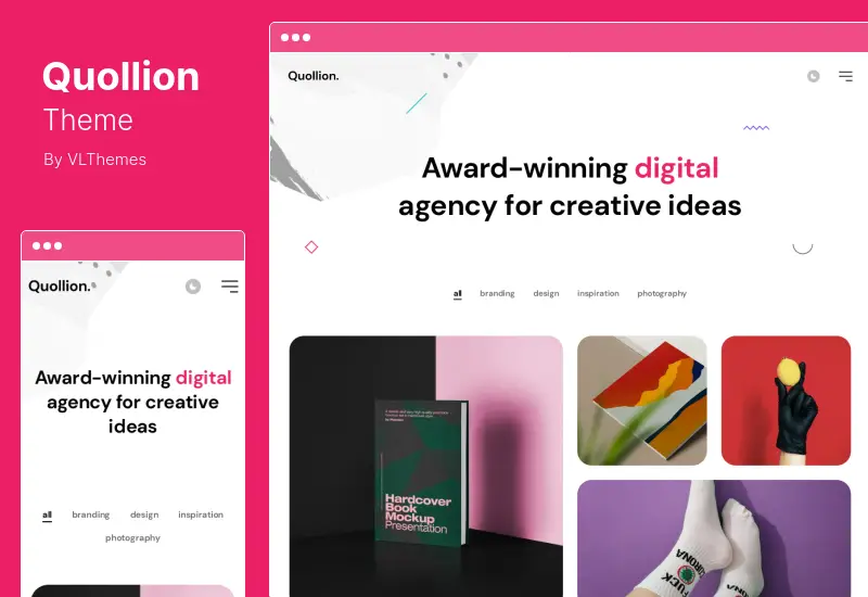 Quollion Theme - Colorful Agency & Portfolio WordPress Theme