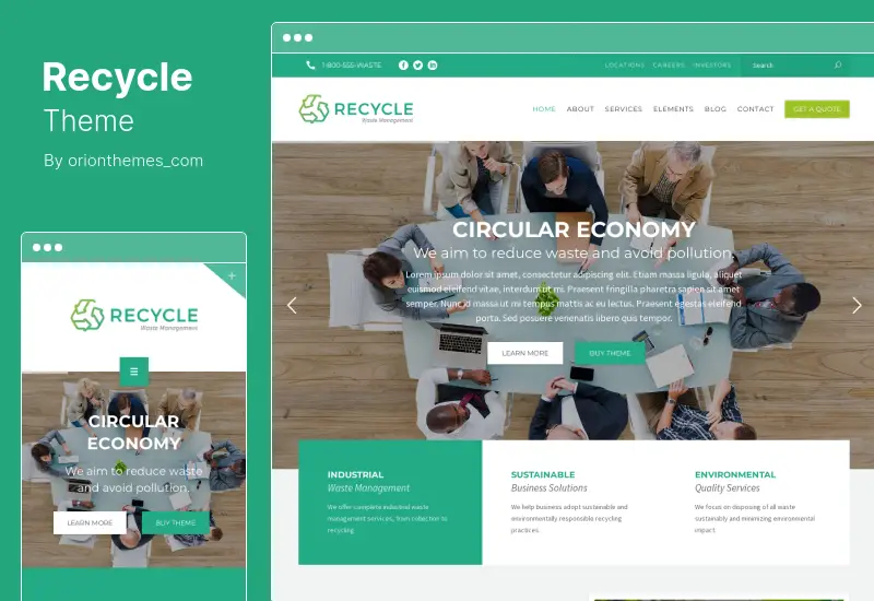 Recycle Theme - Environmental & Green Business WordPress Theme