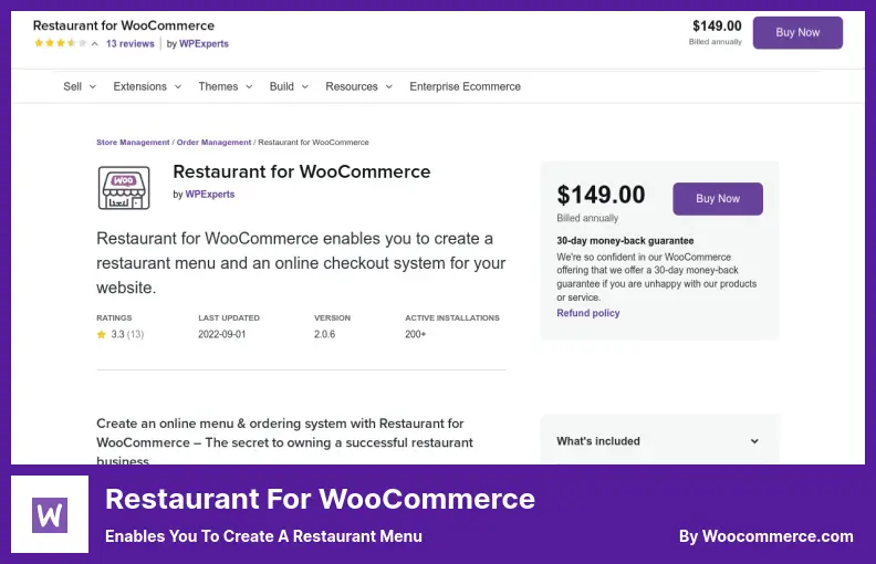 Restaurant for WooCommerce Plugin - Enables You to Create a Restaurant Menu
