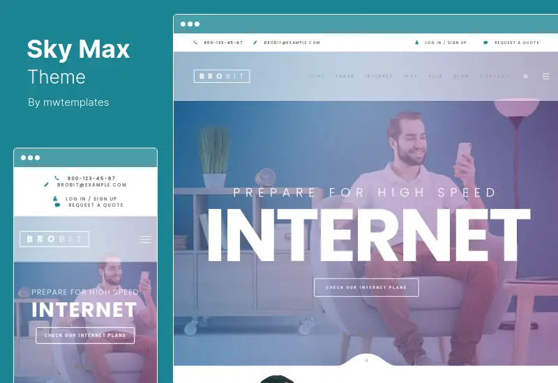 SkyMax Theme - Internet Technologies & Telecom Company WordPress Theme