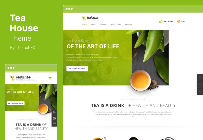 TeaHouse Theme - Tea Store and Coffee Shop WordPress Theme