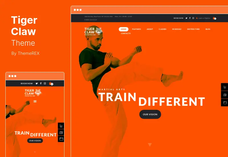 Tiger Claw Theme - Martial Arts School and Fitness Center WordPress Theme