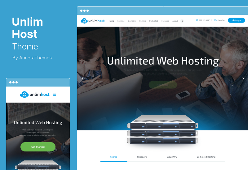 UnlimHost Theme - Web Hosting & Internet Technology WordPress Theme