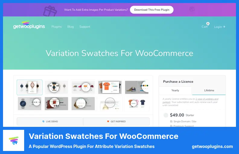 Variation Swatches for WooCommerce Plugin - a Popular WordPress Plugin for Attribute Variation Swatches