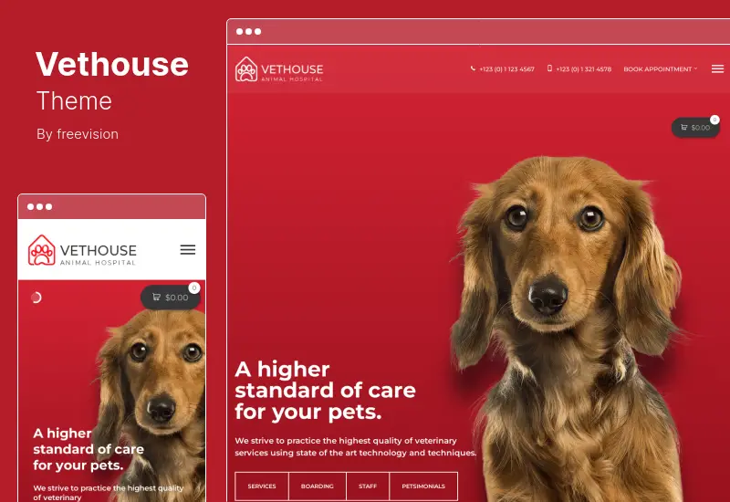 Vethouse Theme - Pet Care & Veterinary WordPress Theme