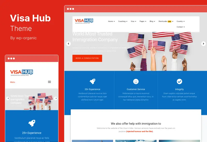 VisaHub Theme - Immigration Consulting WordPress Theme