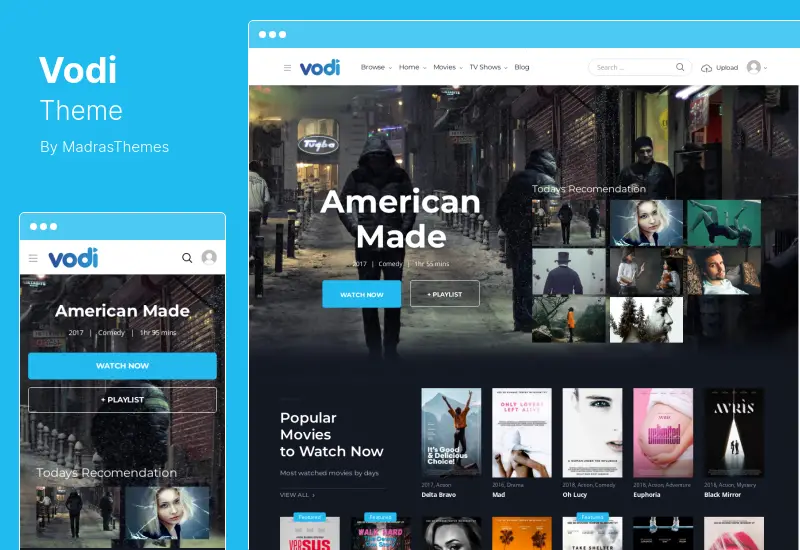 Vodi Theme - Video WordPress Theme for Movies & TV Shows