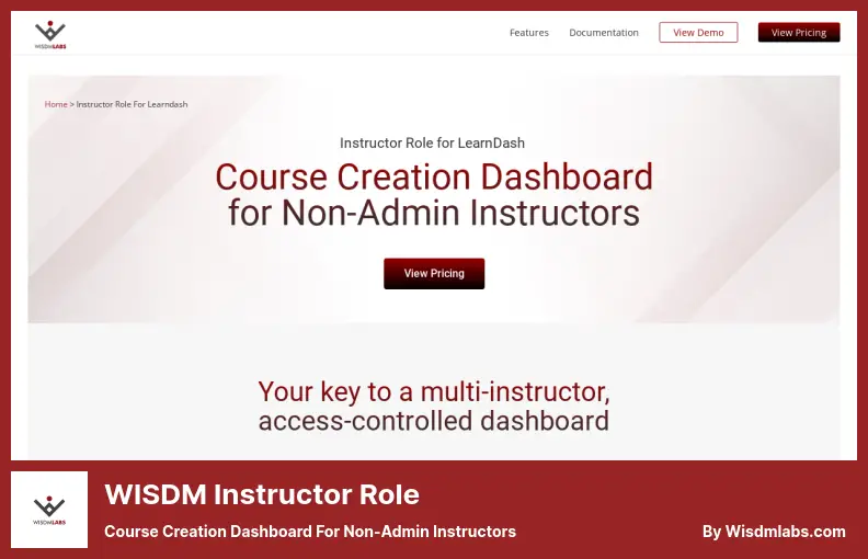 WISDM Instructor Role Plugin - Course Creation Dashboard for Non-Admin Instructors