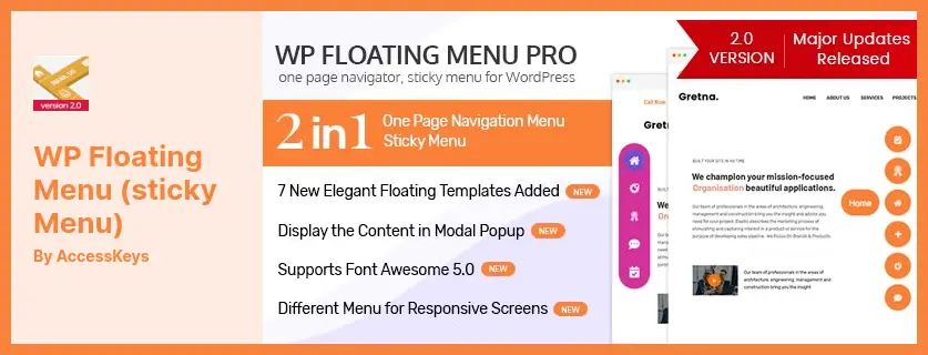 WP Floating Menu Pro Plugin - One-page Navigator and Sticky Navigation Menus