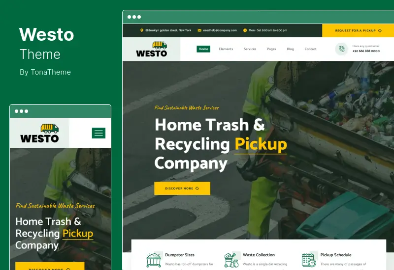 Westo Theme - Waste Disposal Services WordPress Theme