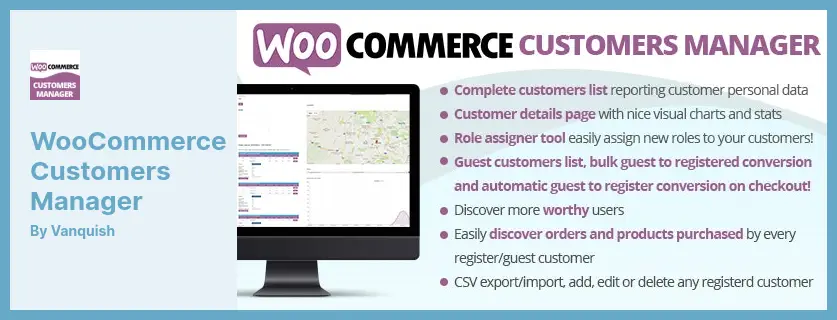 WooCommerce Customers Manager Plugin - Retrieves All Customer Stats